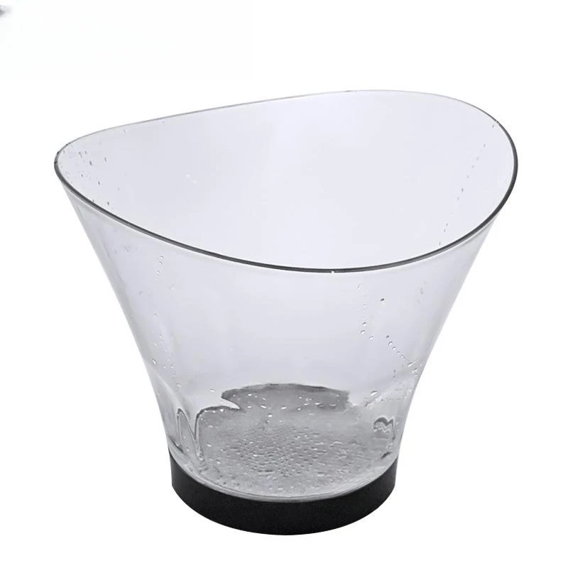 6L Customized RGB Oval Party Champagne Acrylic Ps Led Plastic Ice Buckets for moet chandon