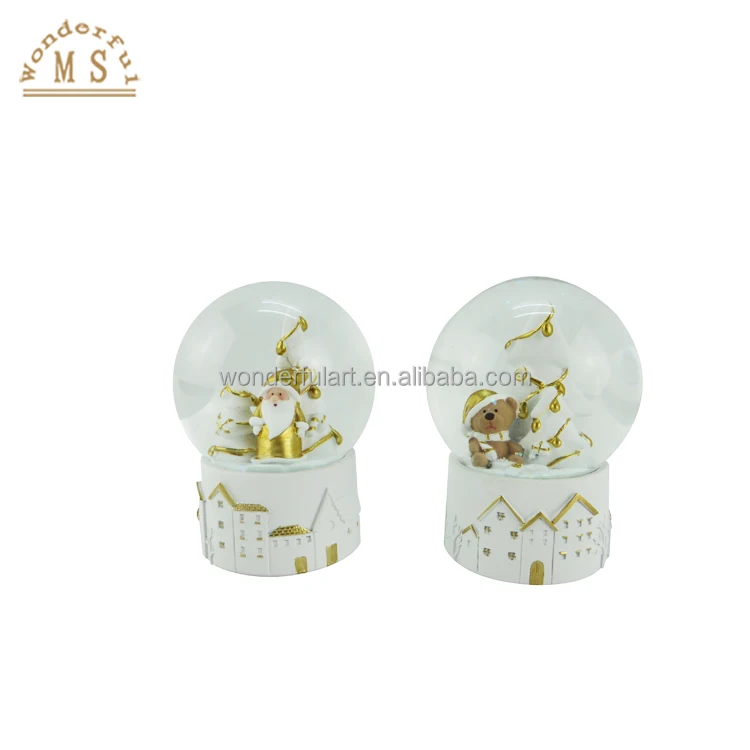 Exquisite glass Snowball Music Box Handcrafted figurines depicting Christmas igloos and Christmas trees bringing the best wishes