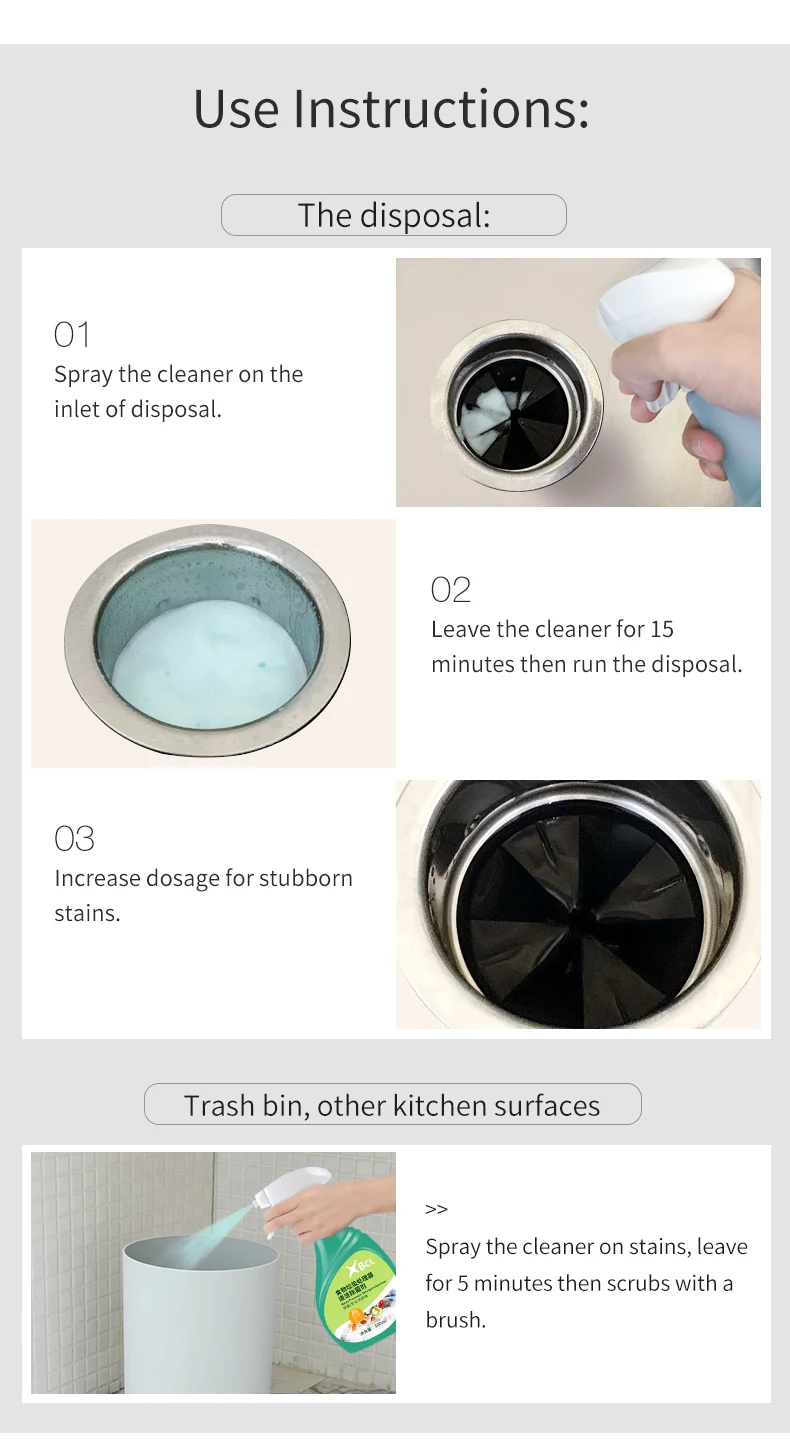 500 мл пусковой спрей для удаления мусора и слива пены очиститель лимонный аромат удаление пищевой пасты