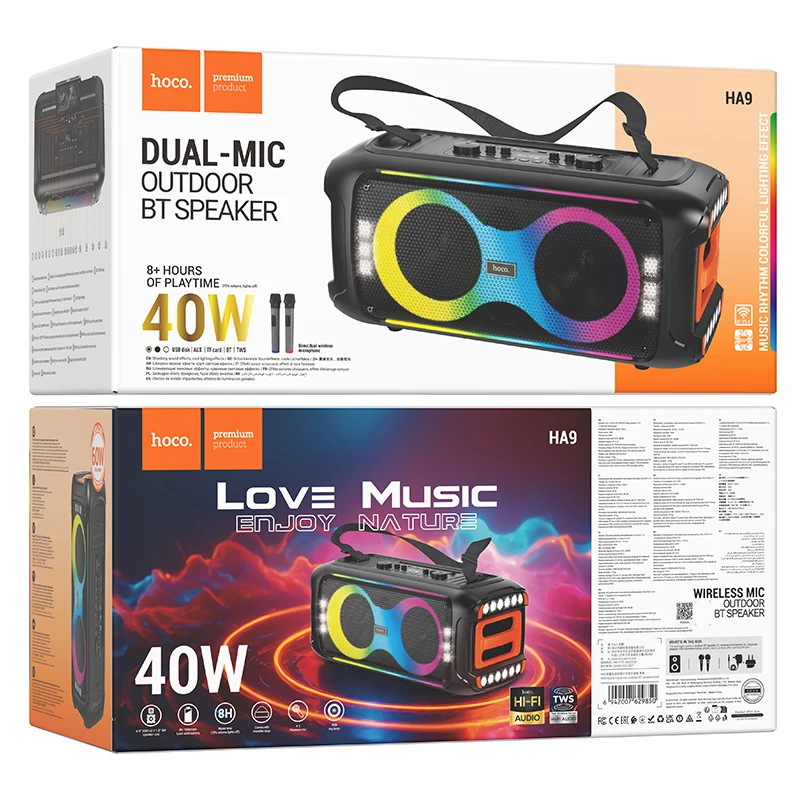 Hoco HA9 Kayman Dual-mic Outdoor Bluetooth 5.4 Speaker description image 3