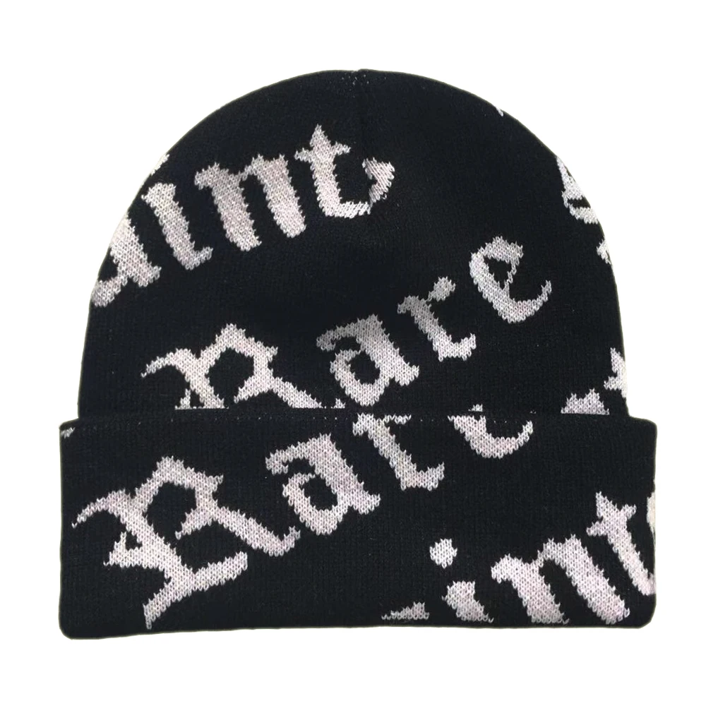 Oem Fashion 100% Acrylic All Over Print Beanie With Custom Embroidery ...