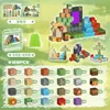 สวนสัตว์ 25ซม. 128ชิ้น-ออกแบบเอง-ขนาดใหญ่-1แพ็ค 4-5ชิ้น