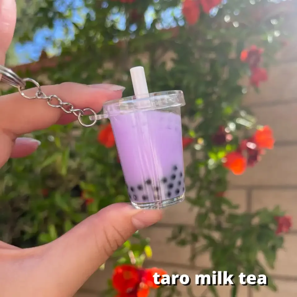 Factory Direct Price Boba Keychain Custom Boba Milk Tea Liquid Drink