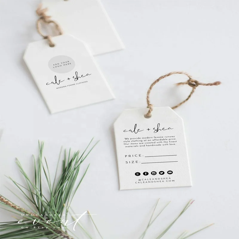 Горячая Распродажа индивидуальная бирка с печатью для малого бизнеса одежды продукта и