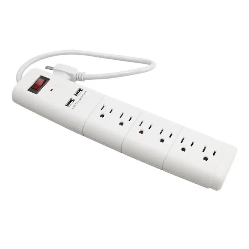 6ft Heavy Duty Extension Cord USB Outlet Extender for Home & Office 1625W/13A Surge Protector with 6 Outlets & 6 USB Charging Ports USB Power Strip 