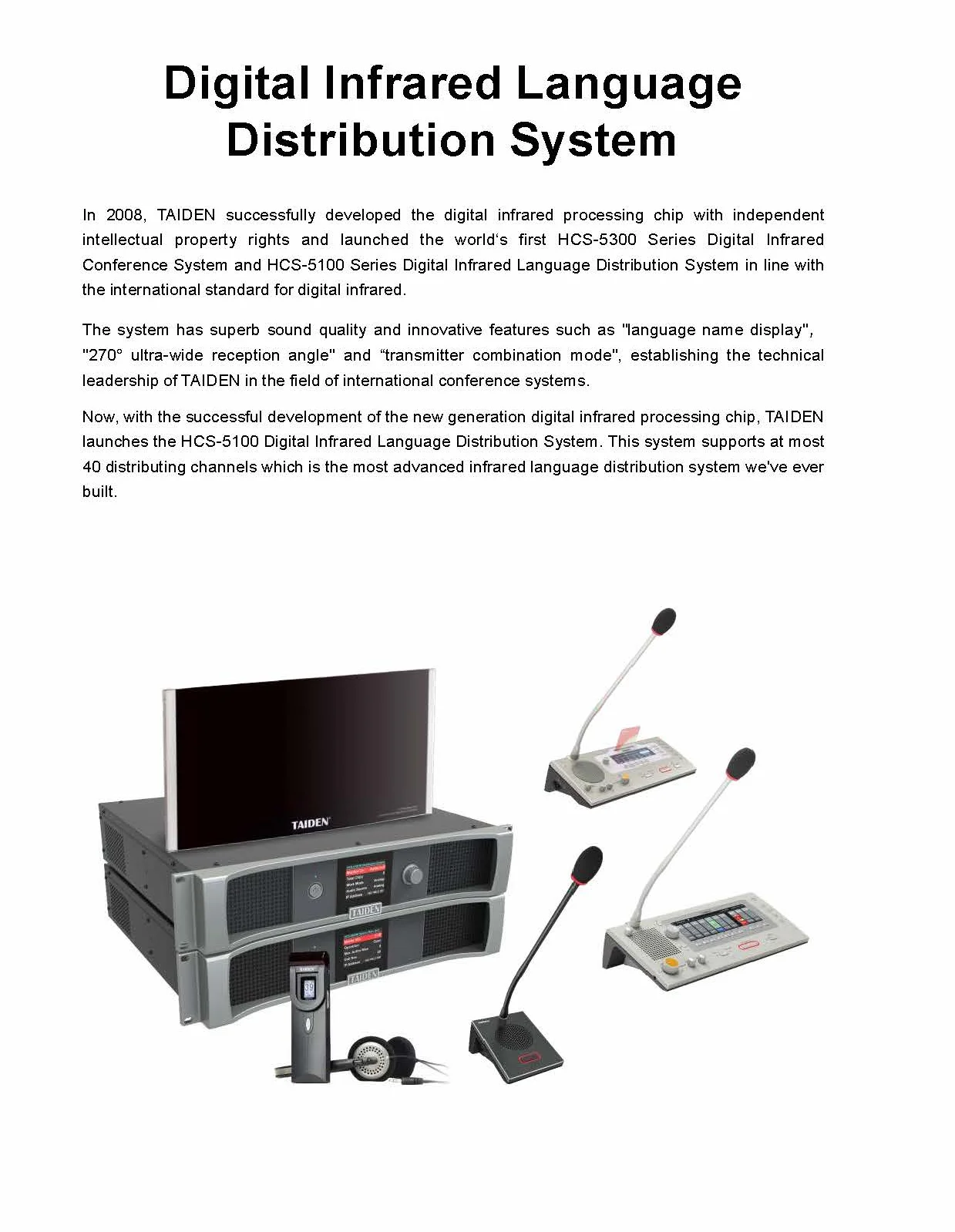 TAIDEN HCS-5100MA/FS/08B 8 CHs Digital Infrared Transmitter| Alibaba.com