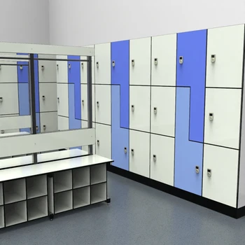Hpl Phenolic Laminate Wood Storage Cabinet Gym Cloth Change HPL Locker