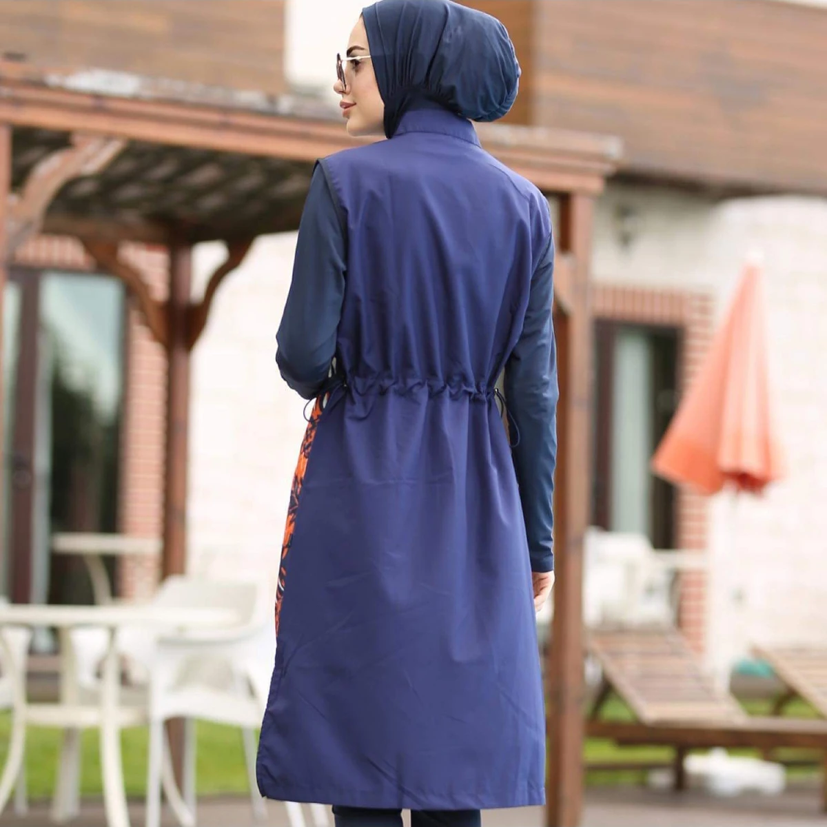 MOTIVE FORCE 2024 Digital Printing Plus Size Muslim Swimwear Islamic Swimsuit Women Burkini