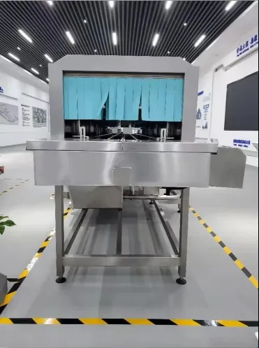 Stainless steel industrial pallet cleaning machine for industrial plants and slaughterhouses