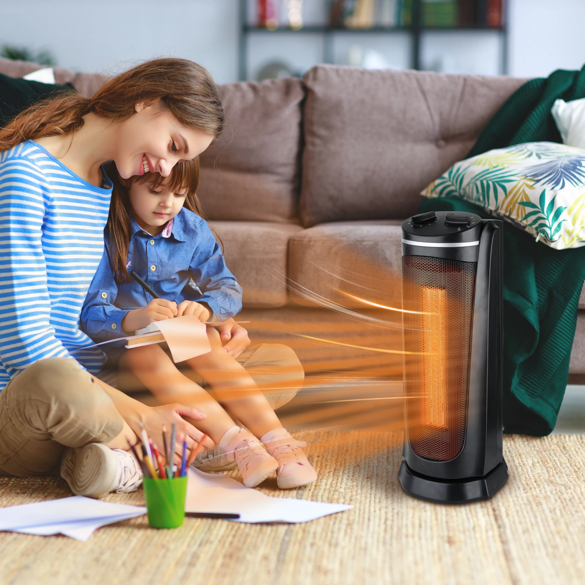 Konwin KPT-2068 Electric Ceramic Space Heater - Portable PTC Tower