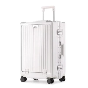 Factory Wholesale Custom Design Aluminum Luggage Travel Hard Shell Large Capacity Silent Wheel ABS Suitcase Luggage Sets