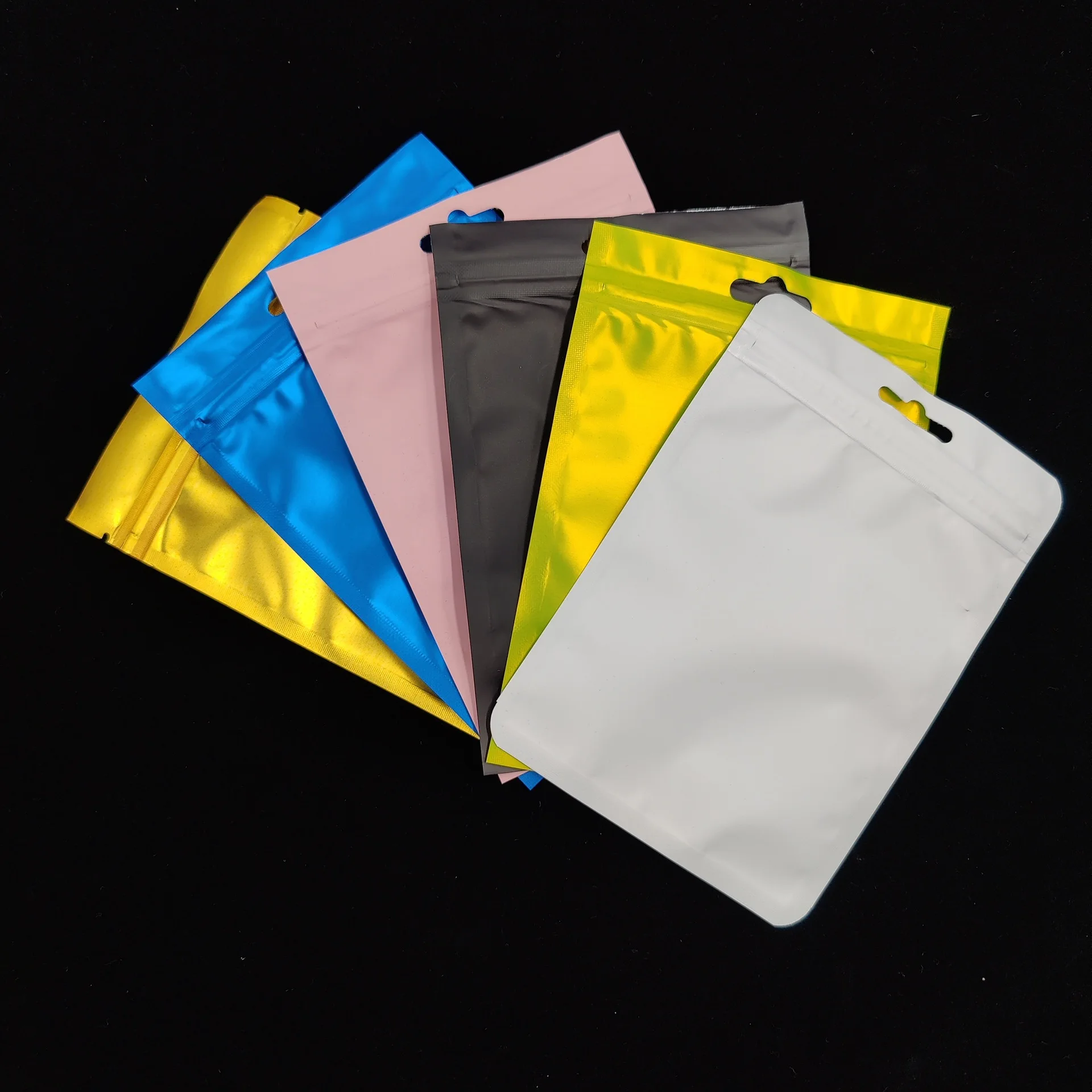 Matte Finish Customized Plastic Pouches Plastic Jewelry Packaging Bags With Clear Window
