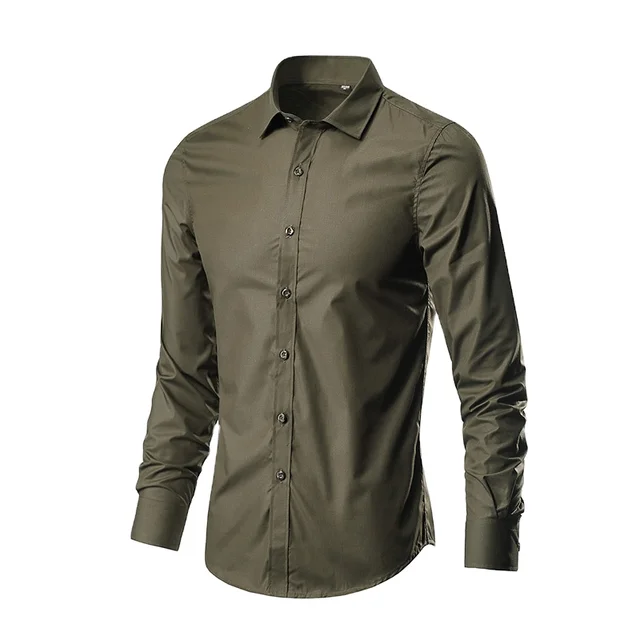 Low price solid color dress shirt office wear for both men and women Business commute multi-color option cs259