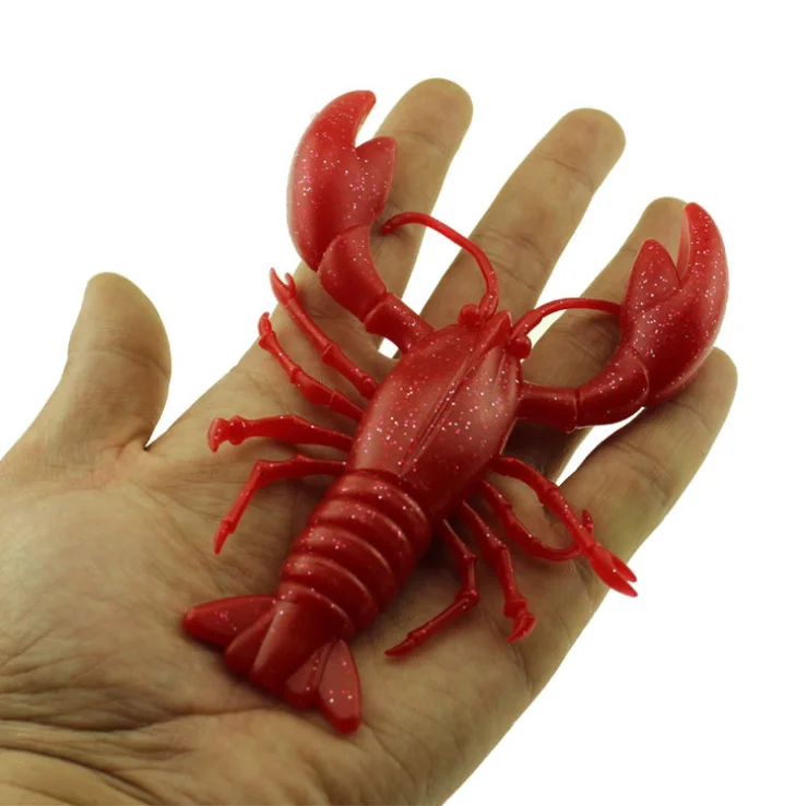 PVC Material 14cm 46g Artificial Large Lobster Bait Fishing Lure Saltwater Soft Plastic Lure
