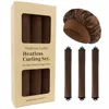 Lot de 3 bonnets de nuit marron café - coffret couleur
