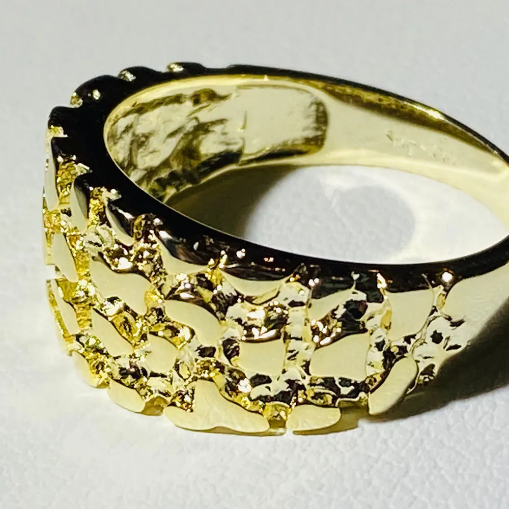 Wholesales Custom Logo Adjustable Gold Rings for Men Cool Brass Rings 14k 18k Gold Men's Gold Rings Jewelry