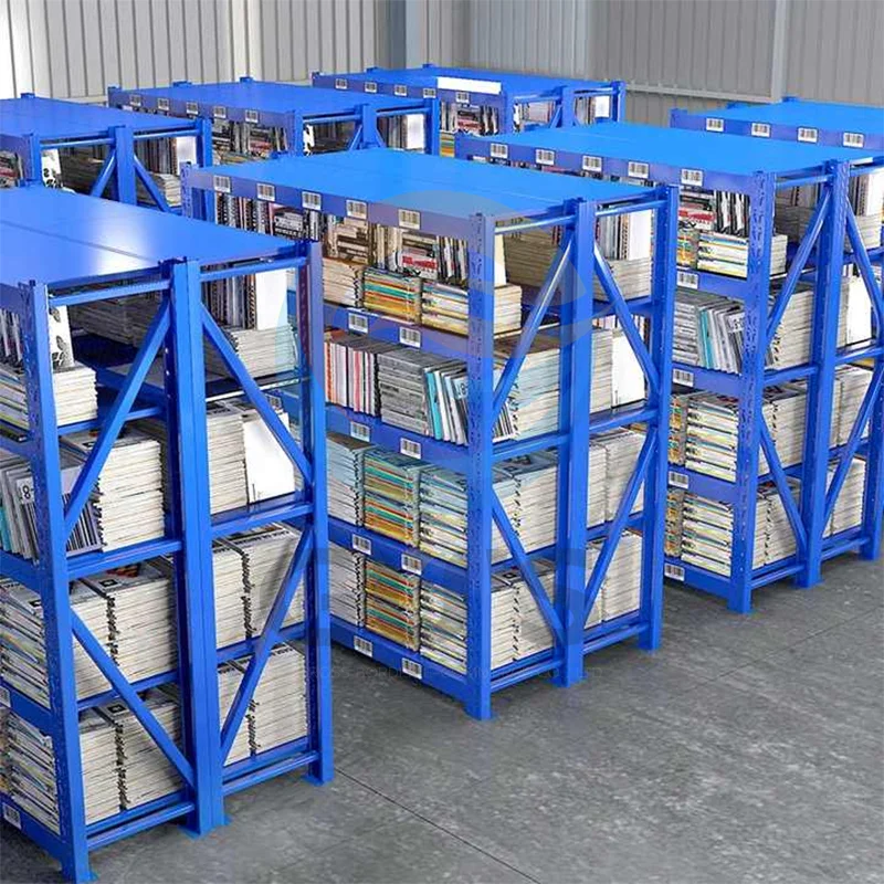 Chinesischer Hersteller, 5-Ebenen-Metallregal mit mittlerer Belastbarkeit, 500 kg pro Ebene, Schnappverschluss-Design für schnelle Montage, ideal für Lagerhallen