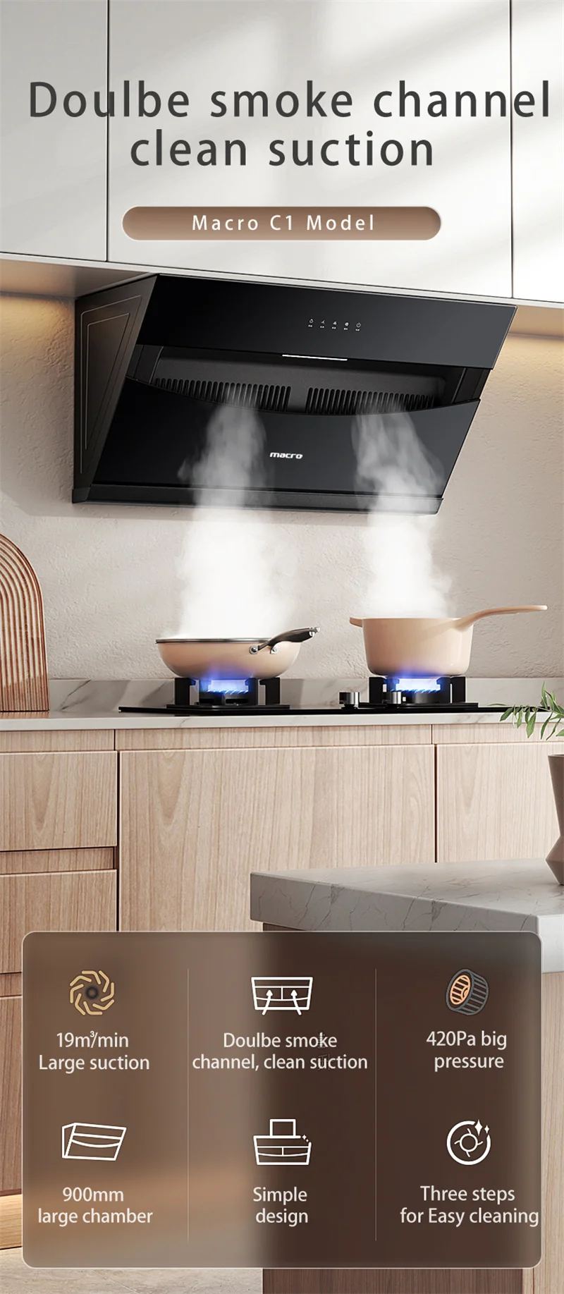 Fashion Design High Quality Kitchen Hood Macro Manufacturer Oem Cooker