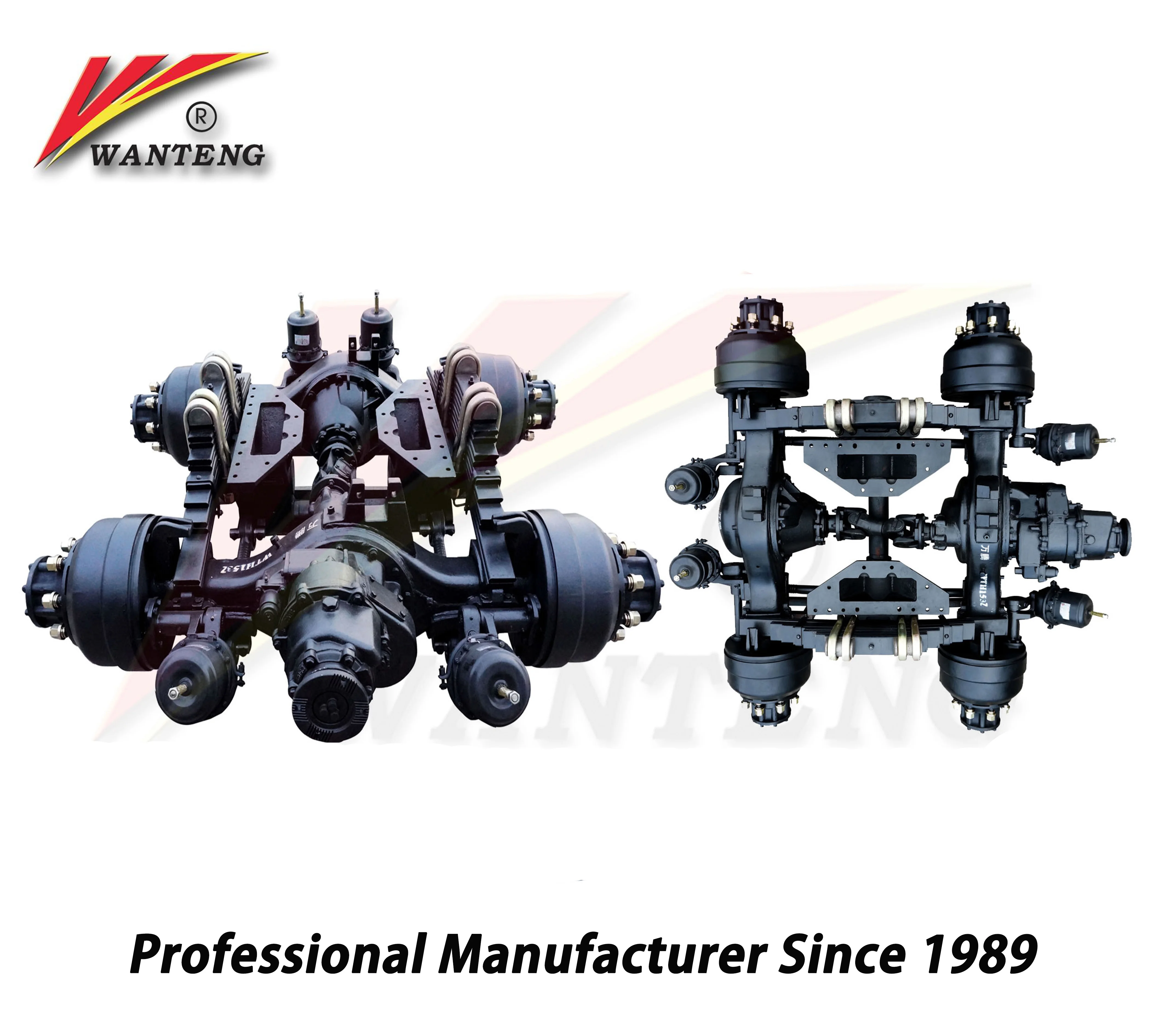 Differential Trailer Rear Axle Assembly With Front Wheel Reducer