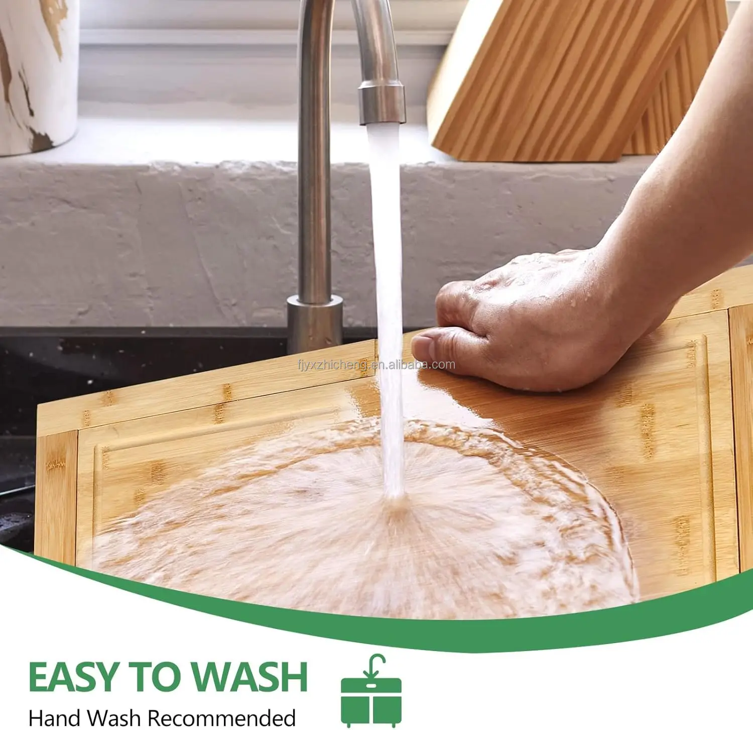 product expandable cutting board expandable kitchen bamboo cutting boards with juice groove metal material-3