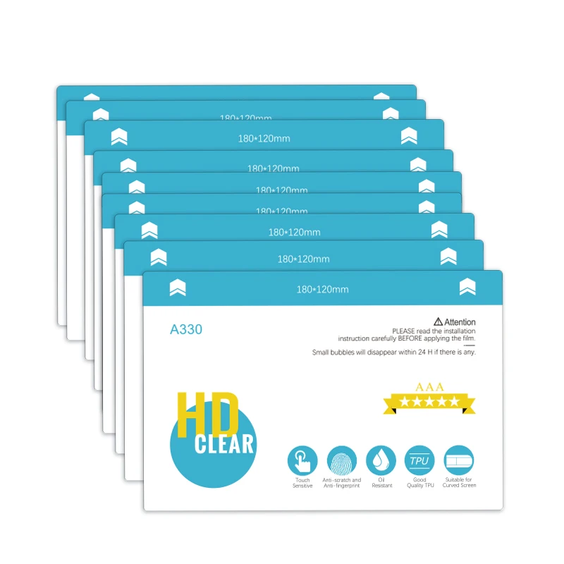 Фабричная защита для экрана 3D Гидрогелевая Передняя пленка телефона прозрачная из ТПУ OEM 120*180 мм