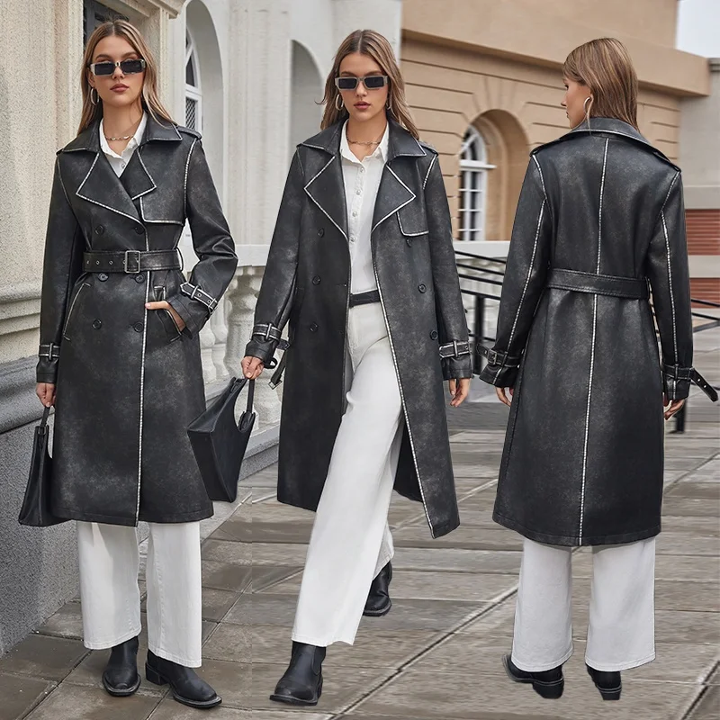 ジャケット・アウター vintage leather trench coat 70s Vintage Leather Trench Coat – StudioSuits