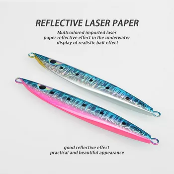 Glow-in-the-Dark Slow-Rolling Artificial Hard Bait Jig 130g 160g Fast-Sinking Sea Fishing Laser Lead Fish Nearshore Boat Fishing – Metal Jig – view 4