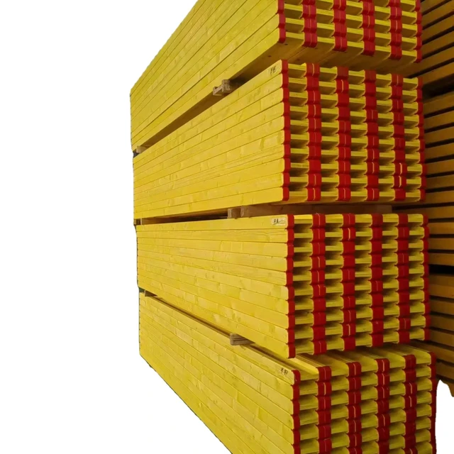 factory price  H20 Timber beam for formwork construction for wall column slab formwork yellow wood h20 timber beam wooden i beam