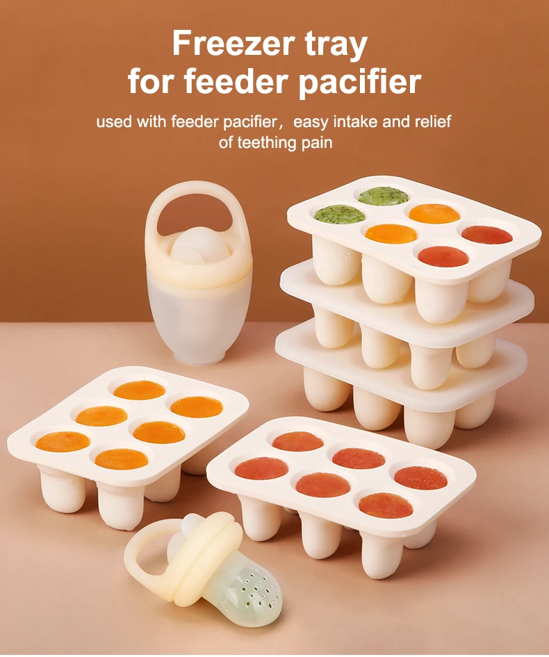 1pc Baby Food Freezing Tray With Lid For Storing & Selivering Puree, Silicone  Freezer Mold Tool