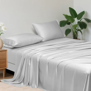 Lyocell Bamboo Luxury Bedding Set with Pillowcase Woven Summer Western Style New Technology Bed Sheet