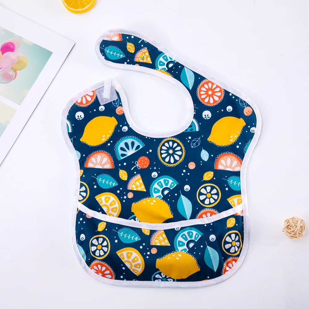 soft and comfortable,absorbent cotton Baby Bibs with pocket, anti-dirty bib,cute print bibs for babies manufacture