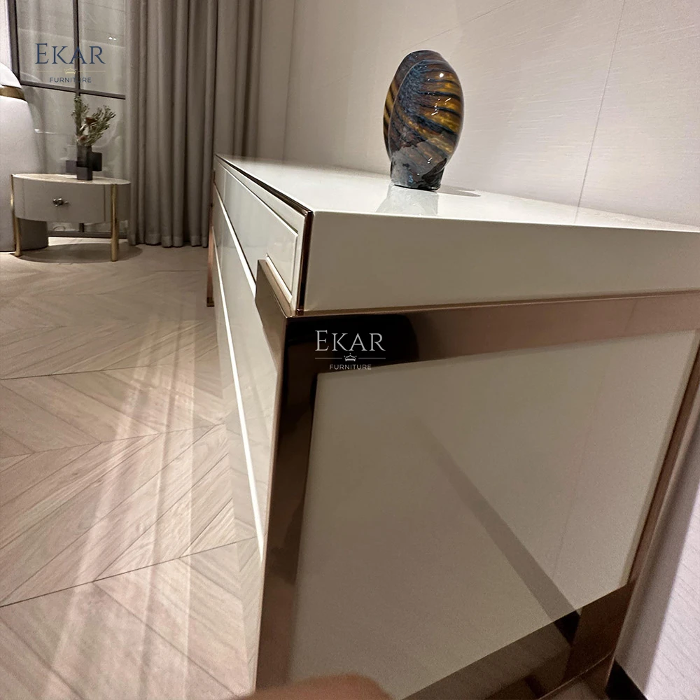 product ekar furniture high grade furniture cabinet wooden board metal frame drawers chest-66