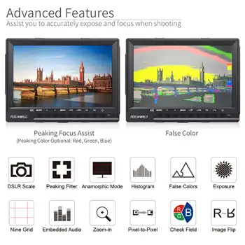 FEELWORLD FW759 Field Monitor for Camera Assistant, Waveform Vectorscope, Audio Level, ODM/OEM Manufacturer detail image