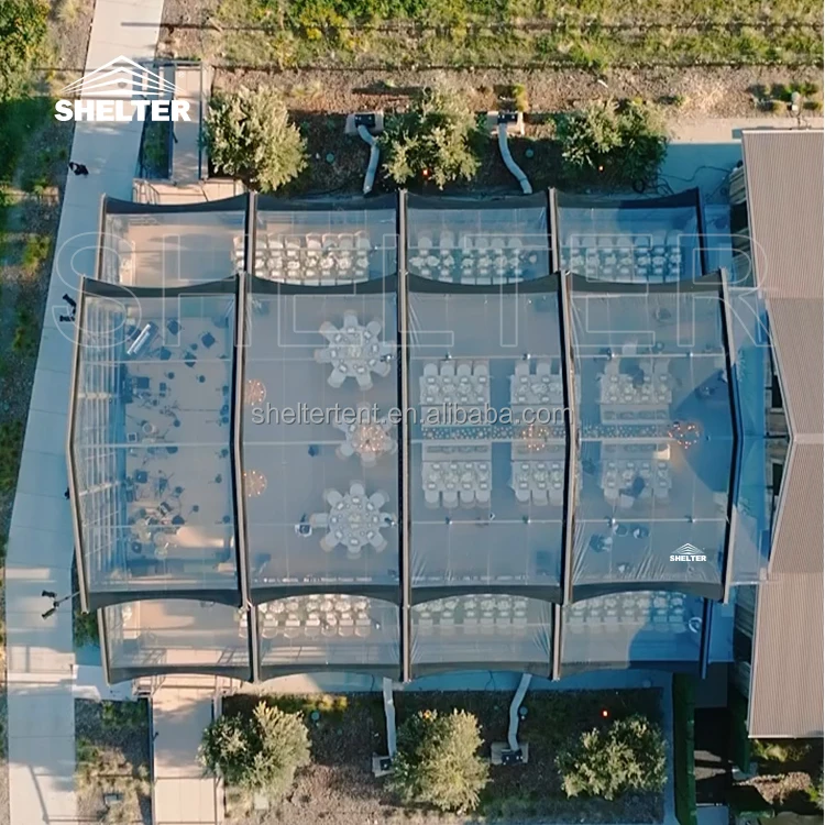 Outdoor Aluminum Frame Pvc Transparent Glass Commercial Cathedral ...
