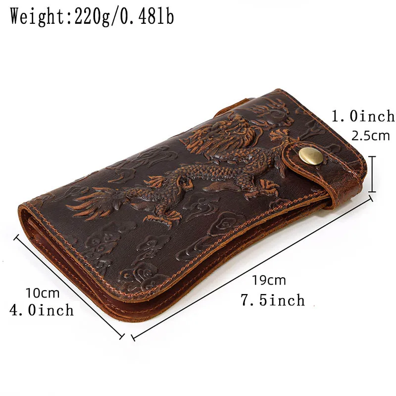 Men's Vintage Genuine Leather Wallet 3d Printed Tiger Wallet Card Holder -  Temu