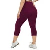 Pantalon de yoga bordeaux grande taille