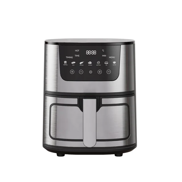 Touch screen large capacity 4.5L 1250W stainless steel smart air fryer