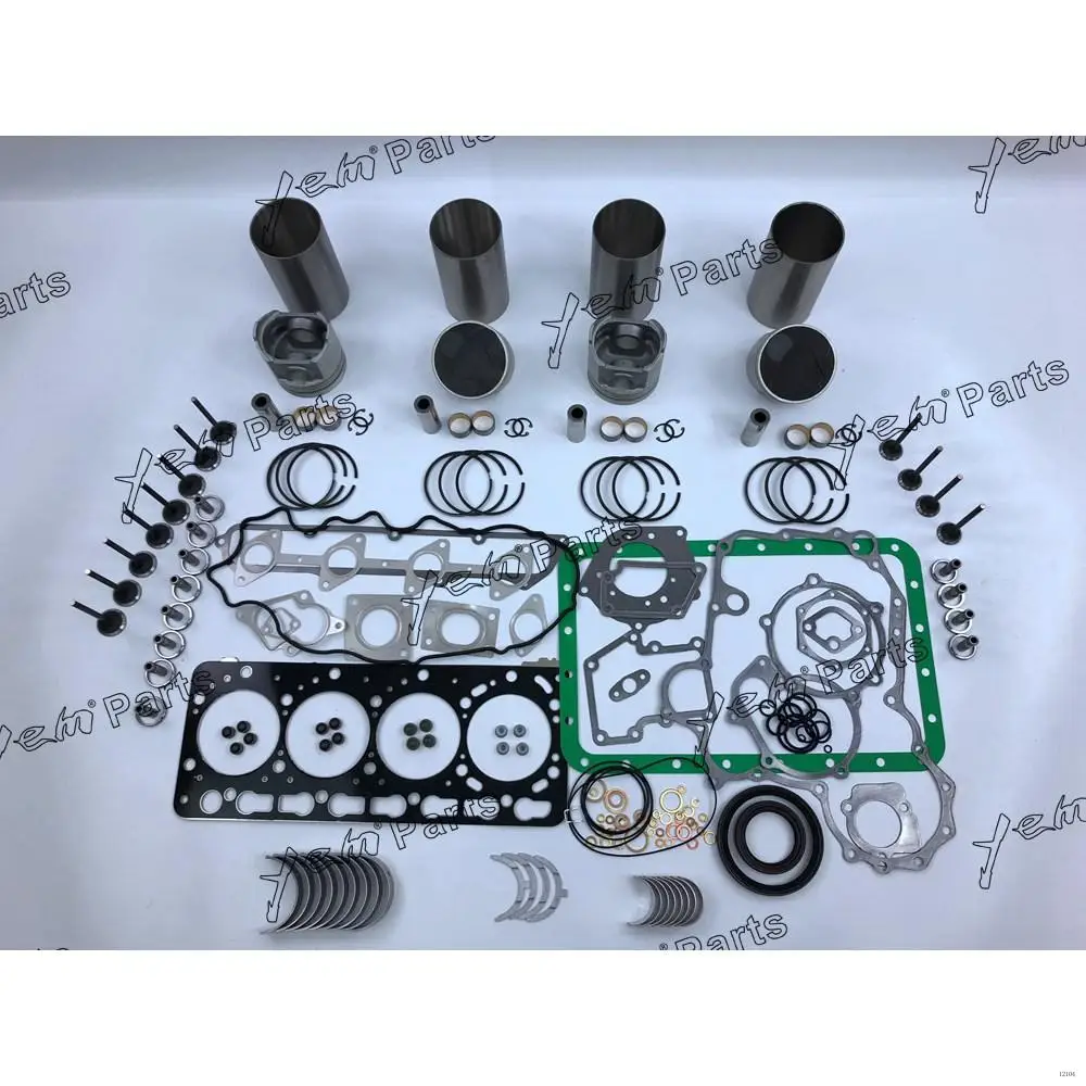 V3300 Repair Kit With Piston Rings Liner Bearing Valves Gaskets for Kubota