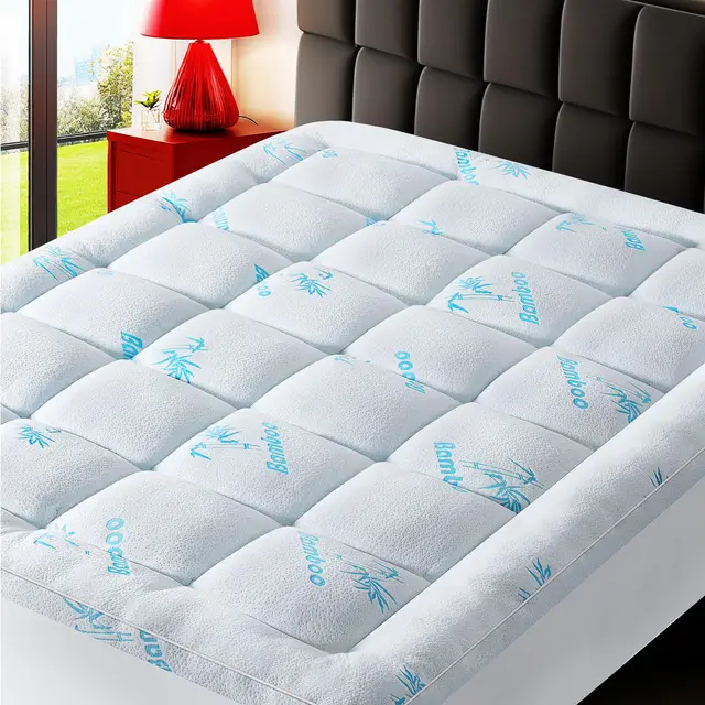 Wholesales 3-inch Queen Size Modern Gel Memory Foam Bamboo Mattress Topper with Vacuum Package for Bedroom