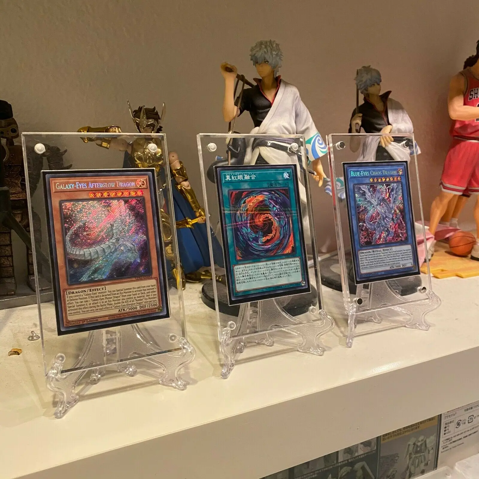 Clear Pokemon Card Screws Protector Yugioh/Panini Game Sports Acrylic  Display Case Cards Pack Frame Single Holder Box Stand