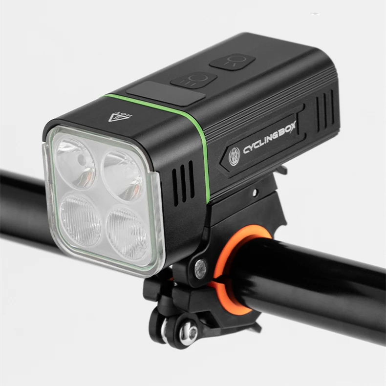 AT 5000mAh Waterproof USB Rechargeable LED Bicycle Light Aluminum Alloy Super Bright Bike Light 10000 Lumen