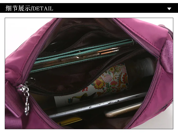 Latest Fashion Design Trends Nylon Red One Shoulder Lightweight Large Multiple Pockets Capacity