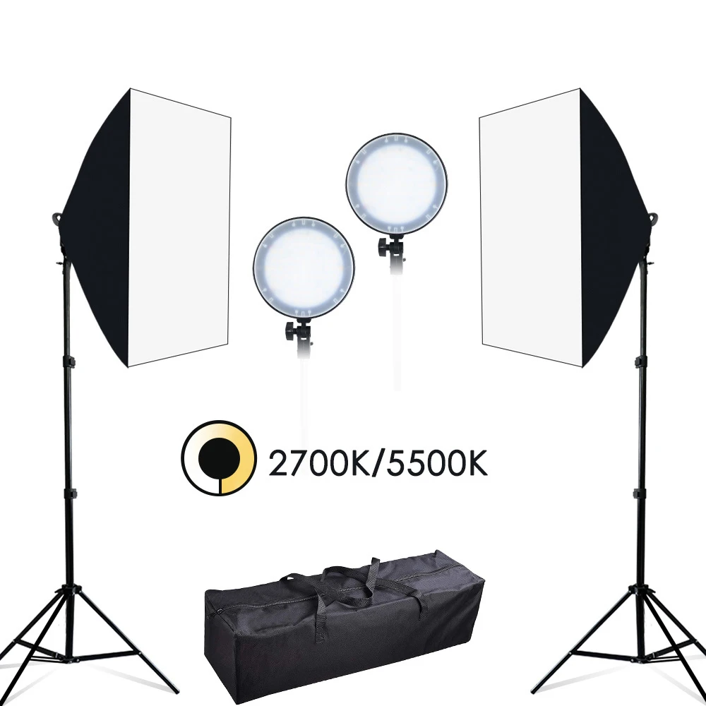 Softbox set de iluminación estudio fotográfico 50x70cm Softbox luz permanente luz de estudio N0T0 