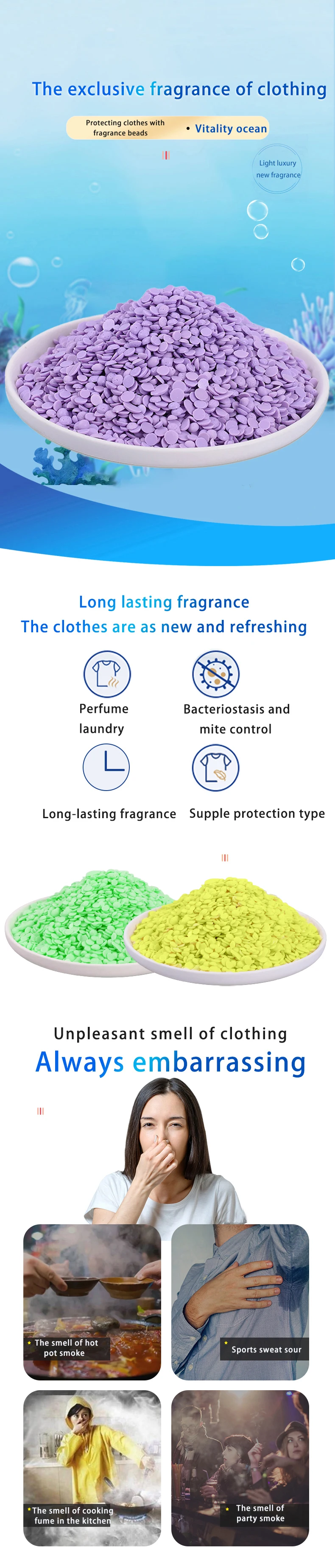 Bulk Long Lasting Aroma Laundry Beads Clean Soften Fabrics Cloth Wash Scent Booster Beads Buy