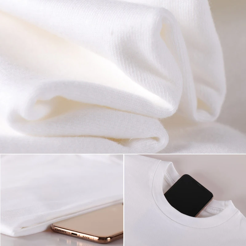 Plain White T Shirt Unisex 100% Cotton T Shirt Custom Plain Tshirts For ...