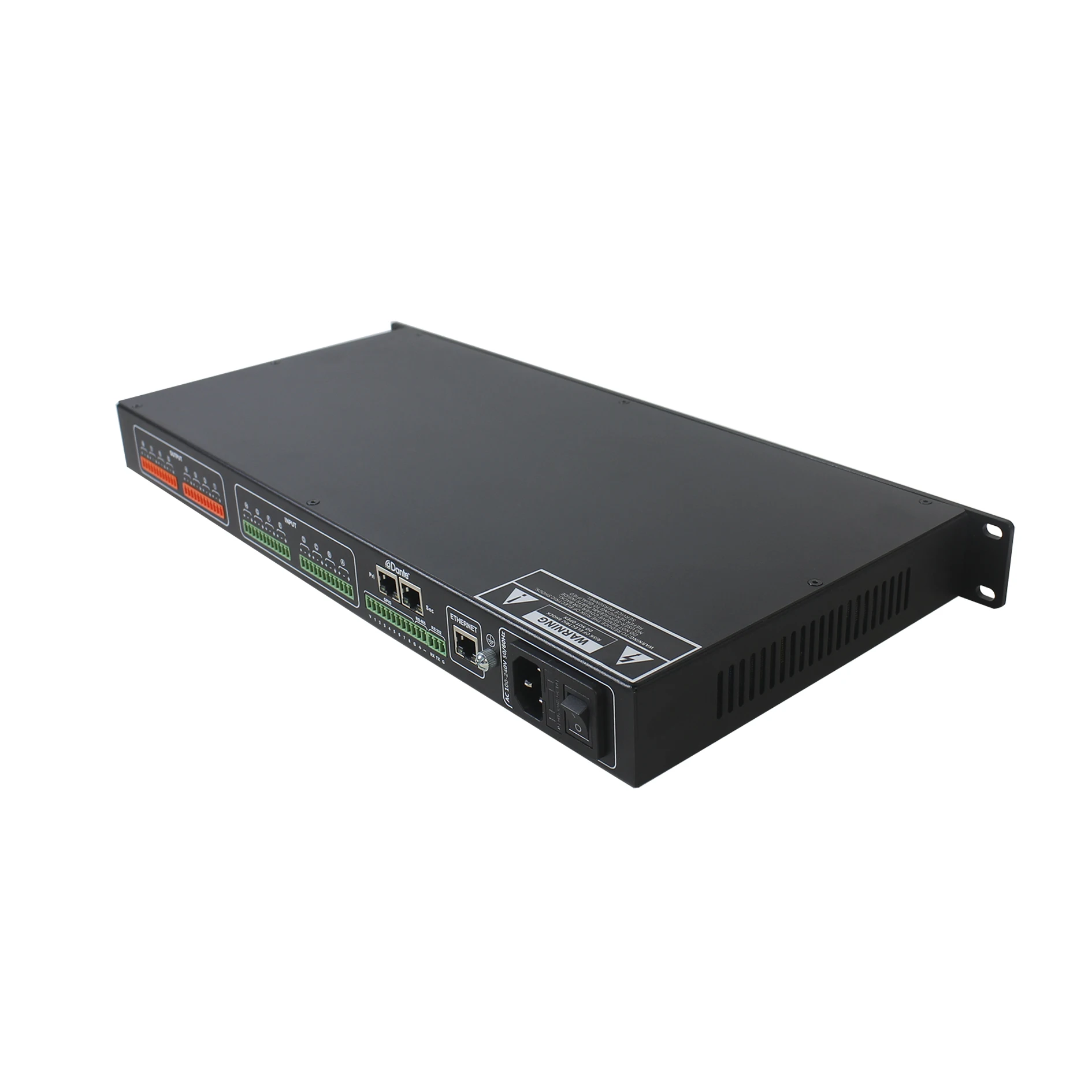 8 in 8 Out Audio Processor with Feedback Suppressor & Dante