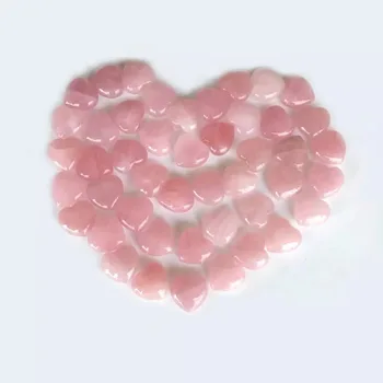 Crystal heart art crafts stone Wholesale Natural Rose Quartz Hearts