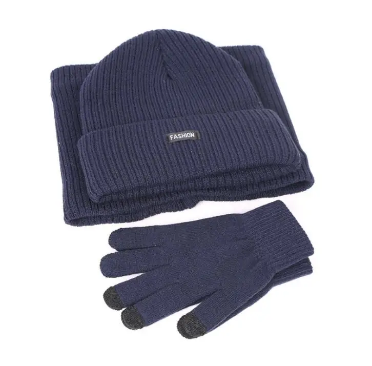 Bequemer Laden Donna Invernale Pon Pon Cappello Sciarpa Touch Screen Guanti Set con Fodera in Pile, Berretto in Maglia a Trecce Sciarpe Regalo