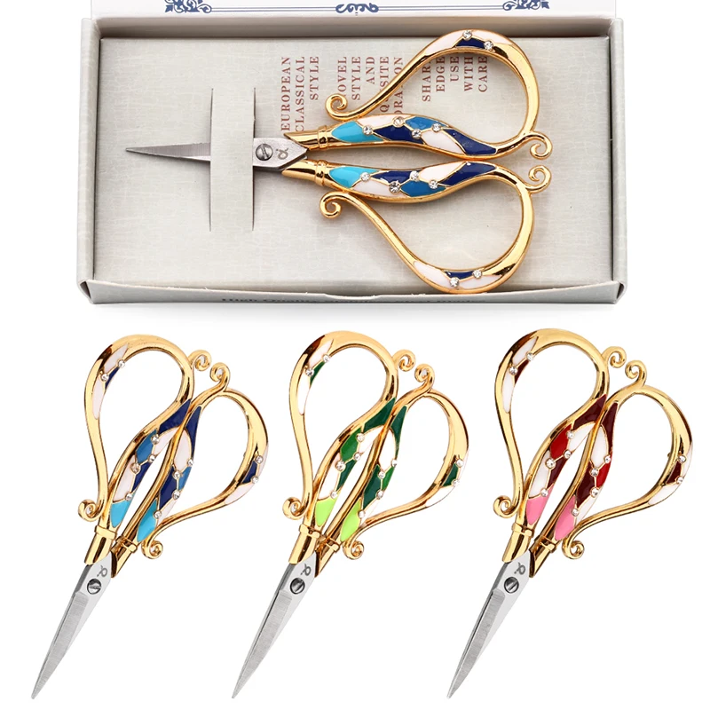 New Design Needle Pointed Fancy Embroidery Scissor Vintage Craft Mini ...