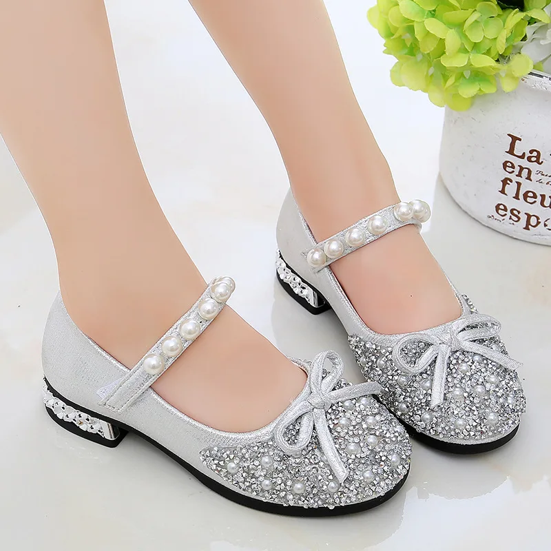 HOT SELLING Kids Shoes Trendy Party Pearl Mary Jane Dress Shoes